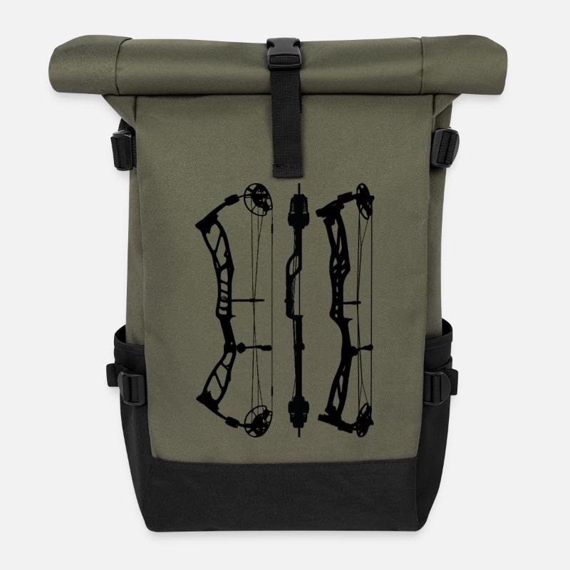EliteBasin_Plan - Sac à dos roll top - olive/noir