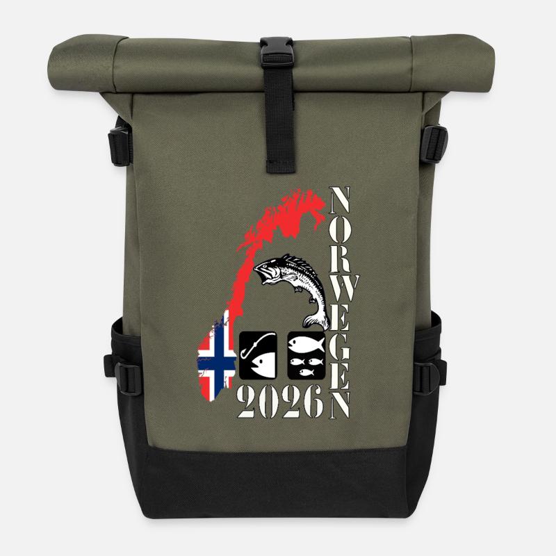 Angel Tour 2026  - Rolltop Rucksack - Olive/Schwarz