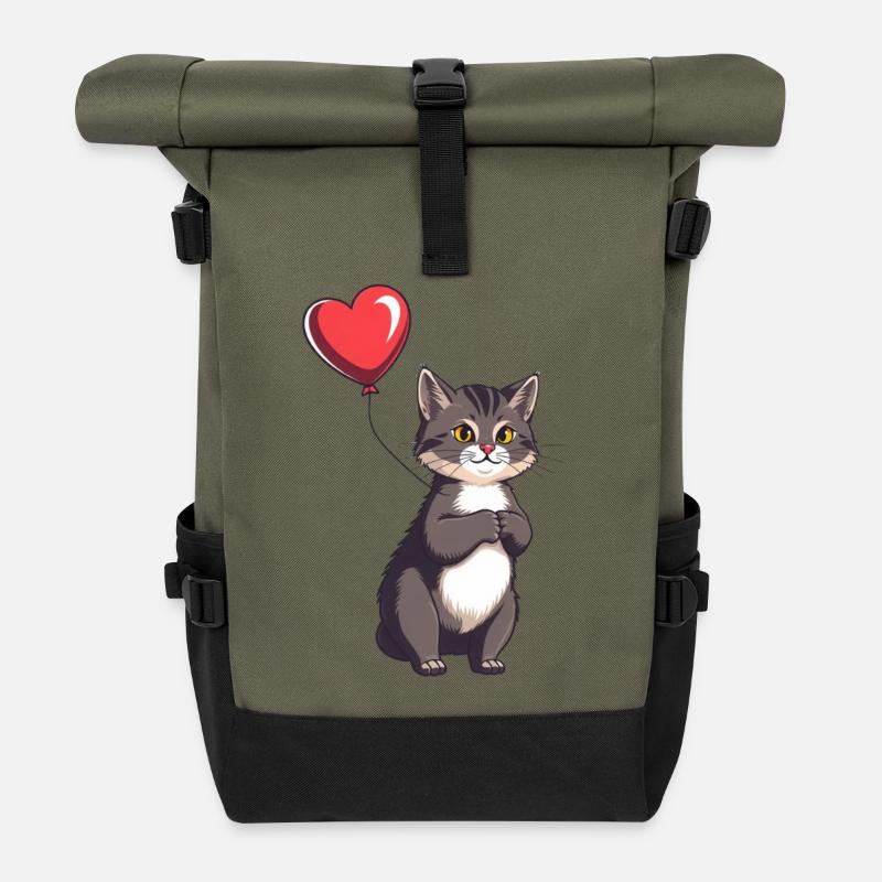 Muttertags Geschenk Mutter Muttertag Geschenkidee  - Rolltop Rucksack - Olive/Schwarz