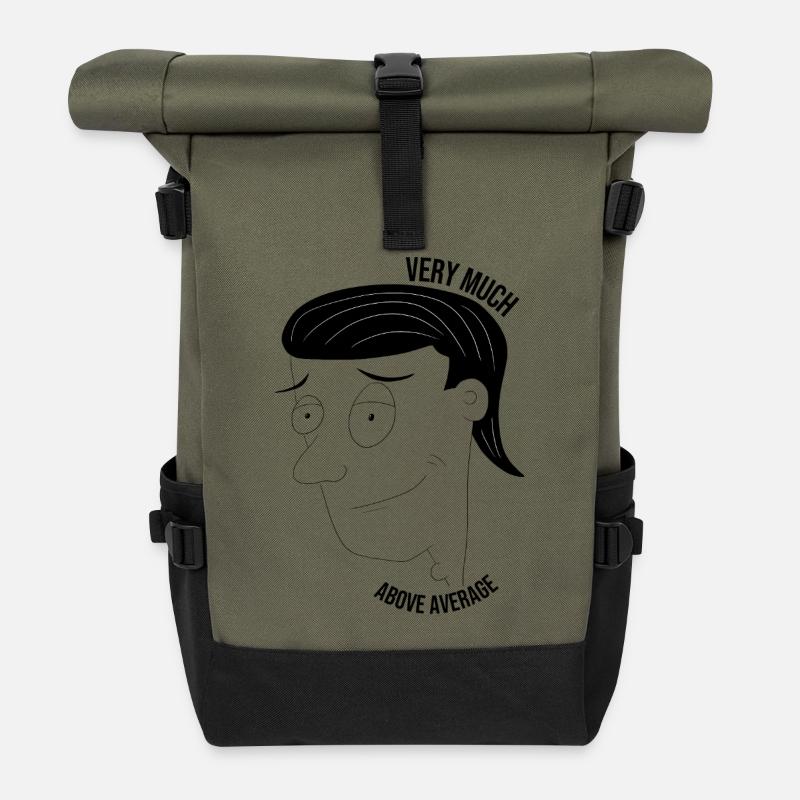 Very much above average man - Roll Top Backpack - olive/black