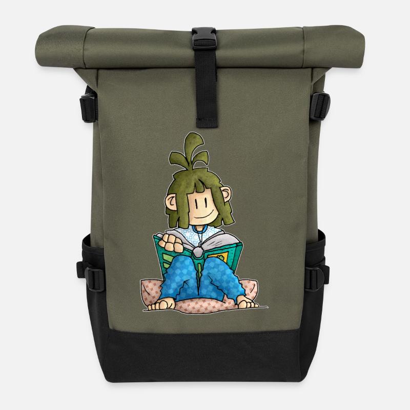 Quinn - the veterinarian / - Roll Top Backpack - olive/black