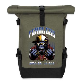 Gorilla Hustler Not Returning - Roll Top Backpack - olive/black - Front