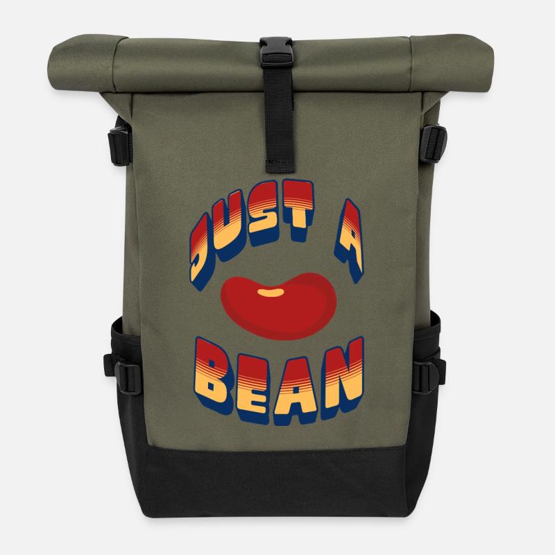 Juste un haricot - Sac à dos roll top - olive/noir