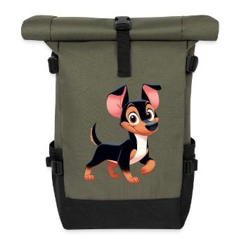 Pinscher - Roll Top Backpack - olive/black - Front