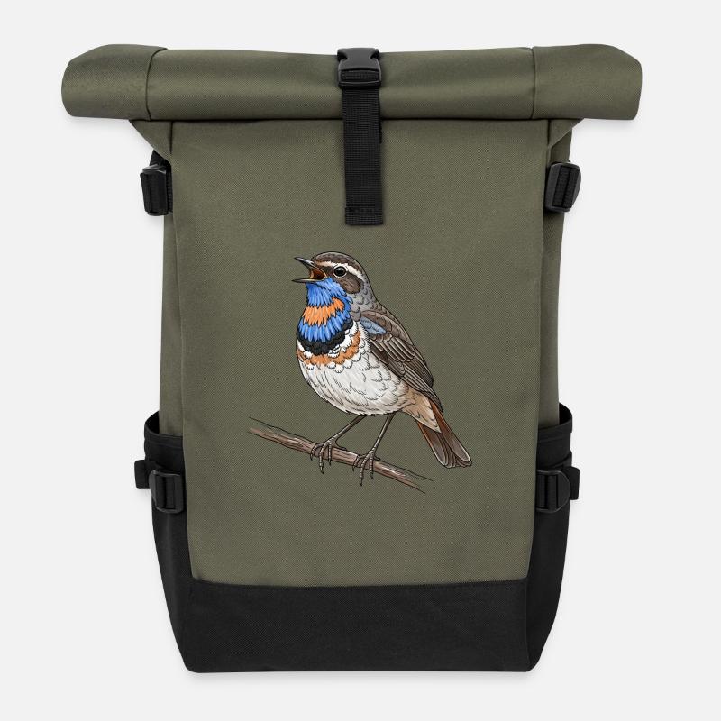 Blaukehlchen - Rolltop Rucksack - Olive/Schwarz