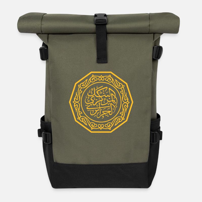 Dix dinars Algériens - Sac à dos roll top - olive/noir