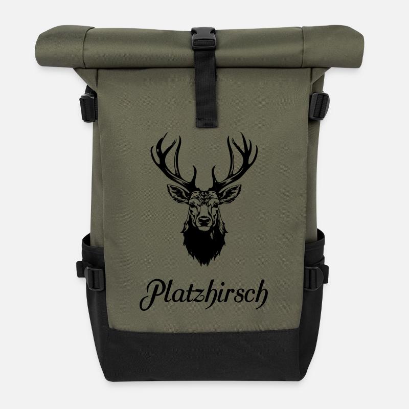 Platzhirsch - Rolltop Rucksack - Olive/Schwarz
