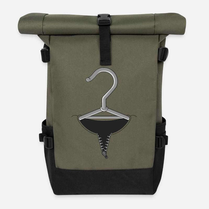 HEUTE BIN ich - Rolltop Rucksack - Olive/Schwarz