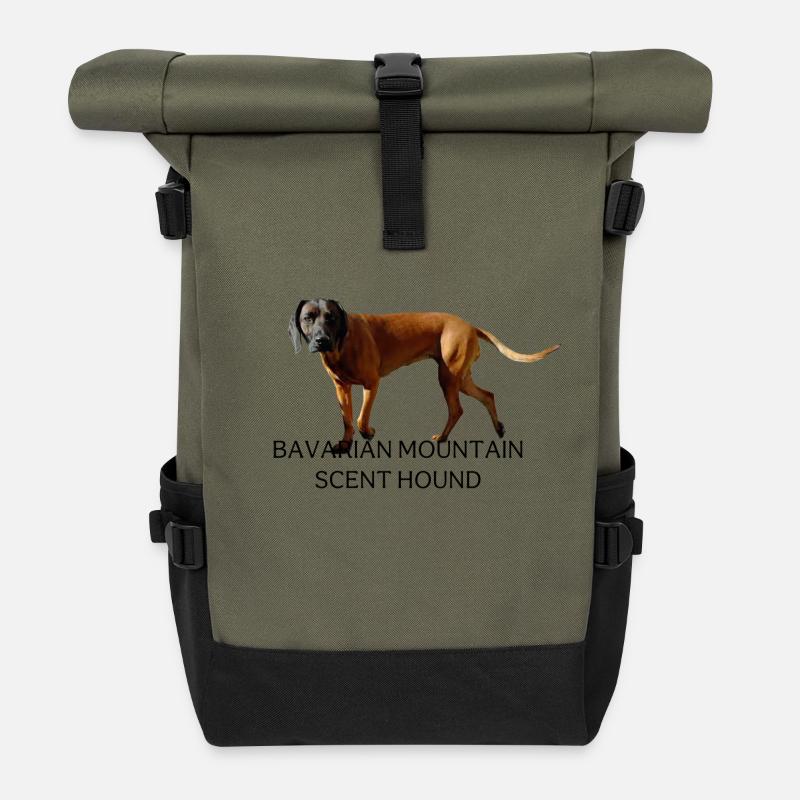 Bayerischer Gebirgsjagdhund 04 - Rolltop Rucksack - Olive/Schwarz