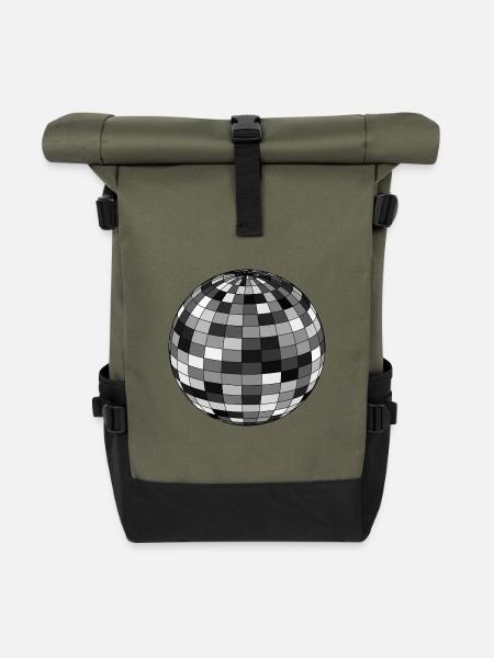 Disko Kugel - Rolltop Rucksack - Olive/Schwarz