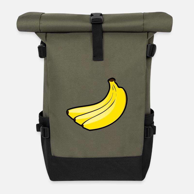 banana - Roll Top Backpack - olive/black