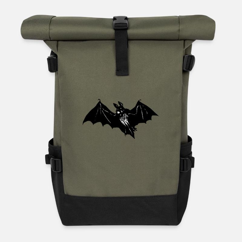 Fledermaus - Rolltop Rucksack - Olive/Schwarz