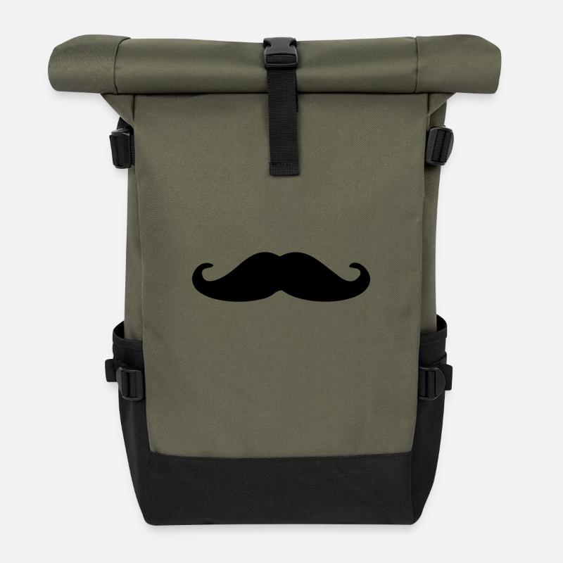 moustache - Sac à dos roll top - olive/noir