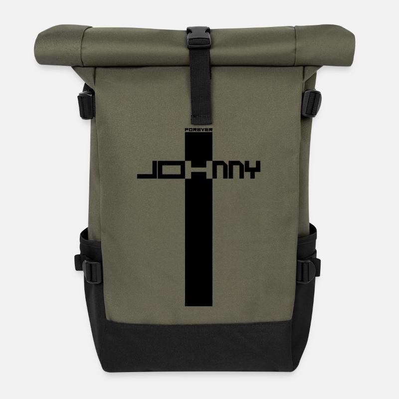 JOHNNY FOREVER H - Sac à dos roll top - olive/noir