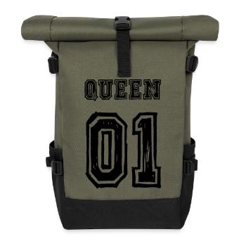 Partenaire de la reine roi amour - Sac à dos roll top - olive/noir - Devant