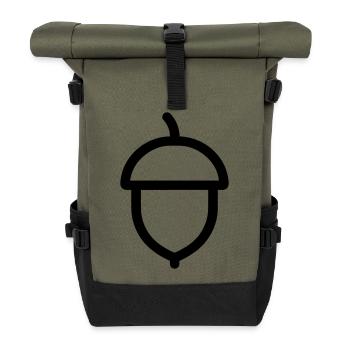 acorn - Roll Top Backpack - olive/black - Front
