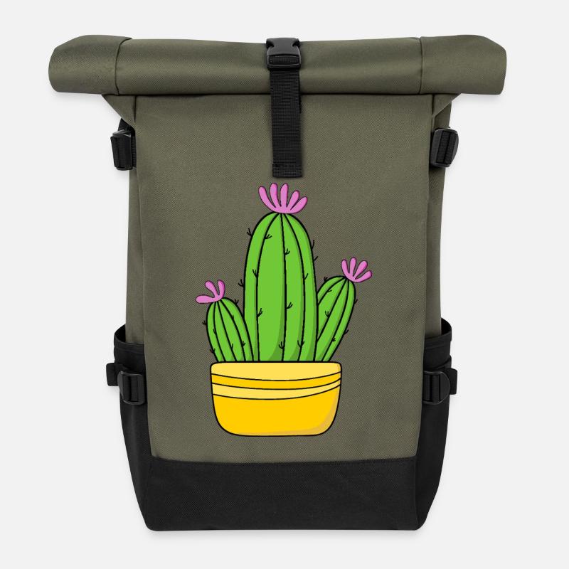 Cactus - Sac à dos roll top - olive/noir