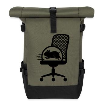 Stress du fauteuil de bureau de la roue de hamster - Sac à dos roll top - olive/noir - Devant