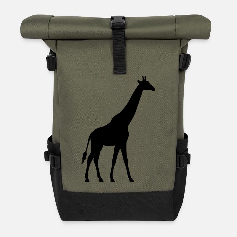 Giraffe - Rolltop Rucksack - Olive/Schwarz