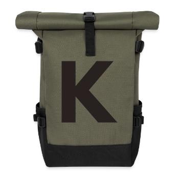 K - Roll Top Backpack - olive/black - Front