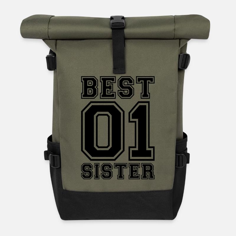 Best Sister - Rolltop Rucksack - Olive/Schwarz