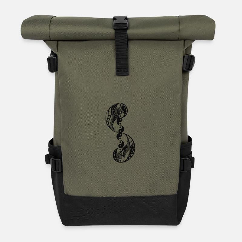 Yin Yang - Rolltop Rucksack - Olive/Schwarz
