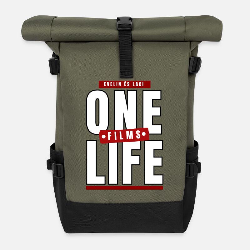 OneLife Films RED - Roll Top Backpack - olive/black