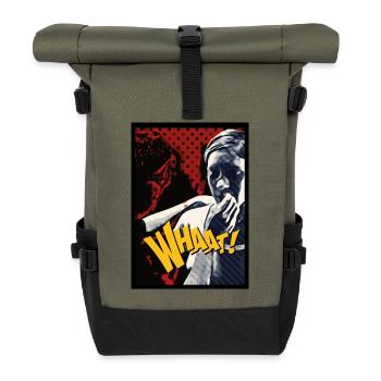 Artprint Ezekiel Chummers copy - Rolltop Rucksack - Olive/Schwarz - Vorne