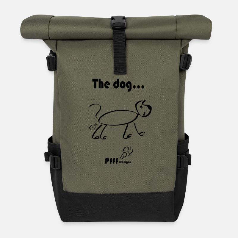 Dog Pfff - Rolltop Rucksack - Olive/Schwarz