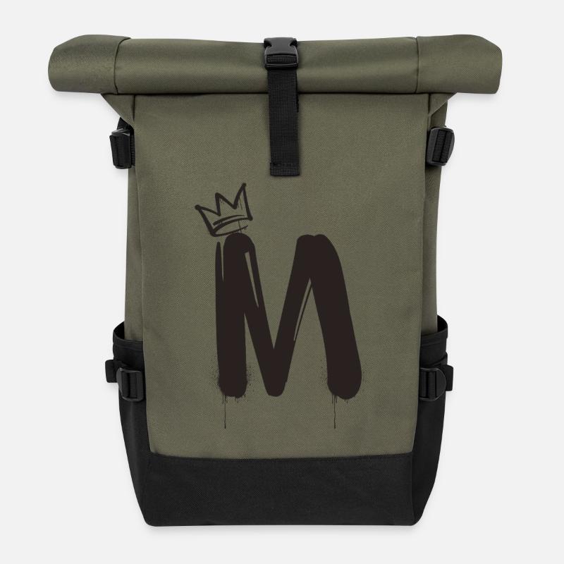 M - Rolltop Rucksack - Olive/Schwarz