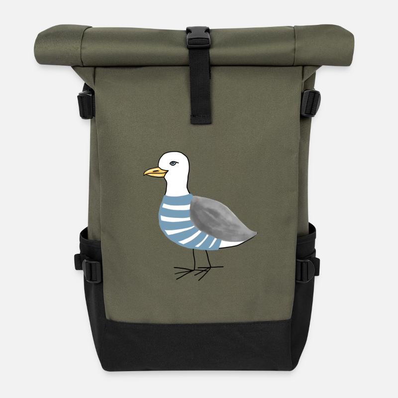 Möwe Maritim - Rolltop Rucksack - Olive/Schwarz