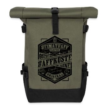 Haffküste // Heimathaff - Sac à dos roll top - olive/noir - Devant