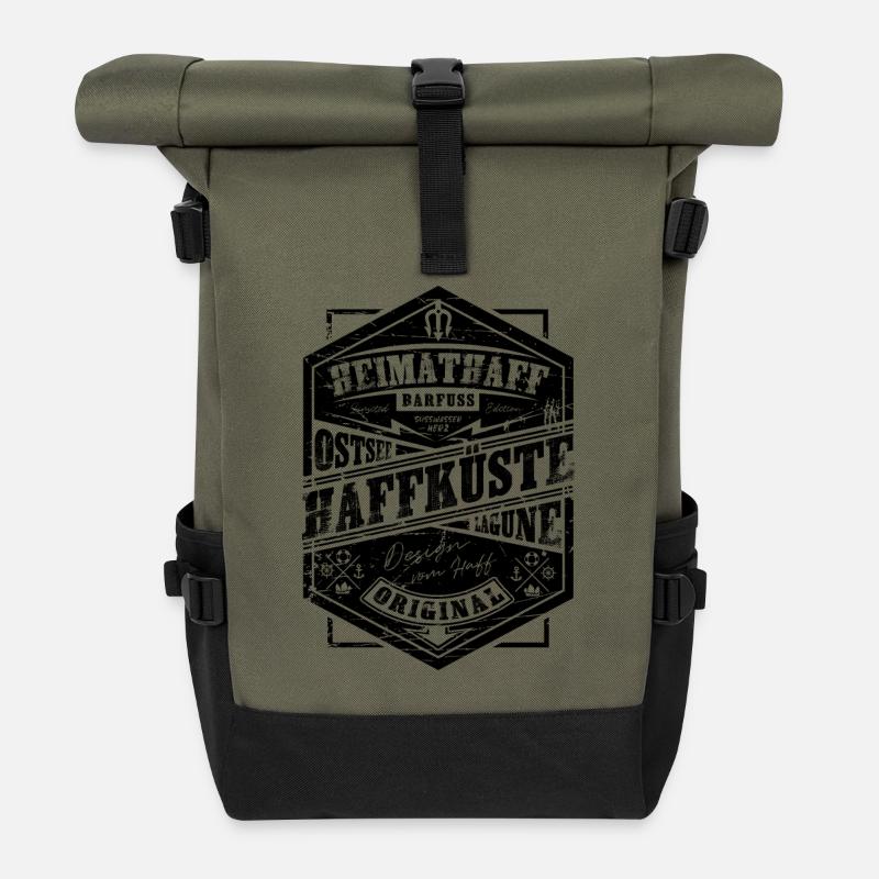 Haffküste // Heimathaff - Sac à dos roll top - olive/noir