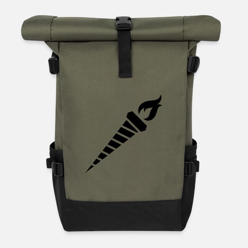 Fackel - Rolltop Rucksack - Olive/Schwarz