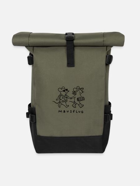 Mausflug - Rolltop Rucksack - Olive/Schwarz