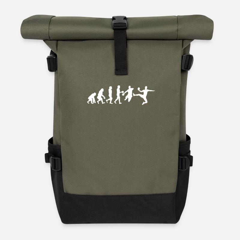 Cadeau Handball Evolution pour les joueurs de handball - Sac à dos roll top - olive/noir