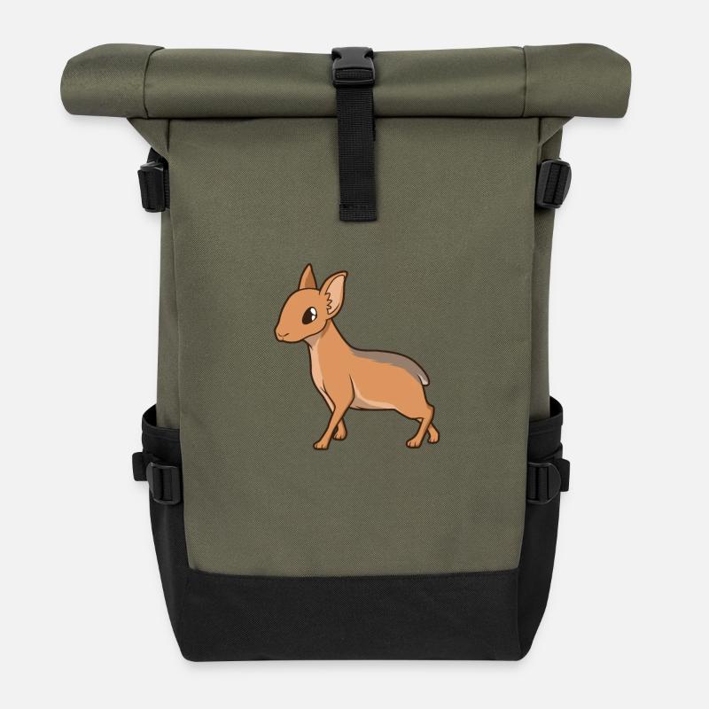 Kawaii Pampashase - Rolltop Rucksack - Olive/Schwarz