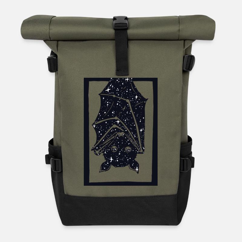 Spacebat - Roll Top Backpack - olive/black