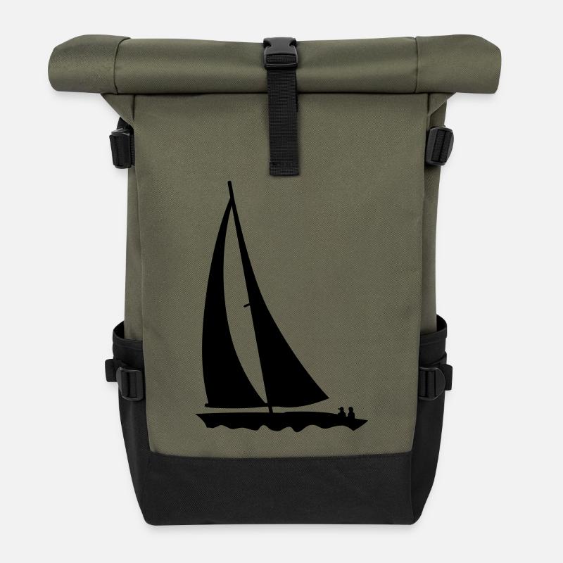 Segeln - Rolltop Rucksack - Olive/Schwarz