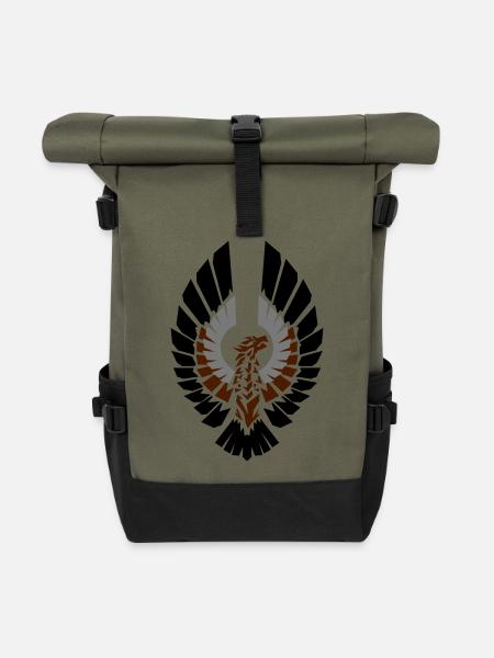 Hawk Tribal - Rolltop Rucksack - Olive/Schwarz