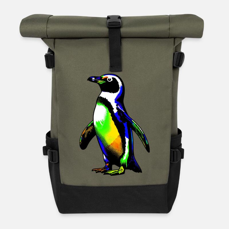 Pinguin - Rolltop Rucksack - Olive/Schwarz