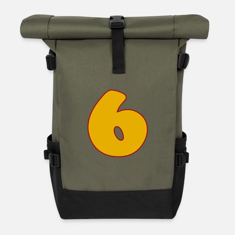 6 - Rolltop Rucksack - Olive/Schwarz