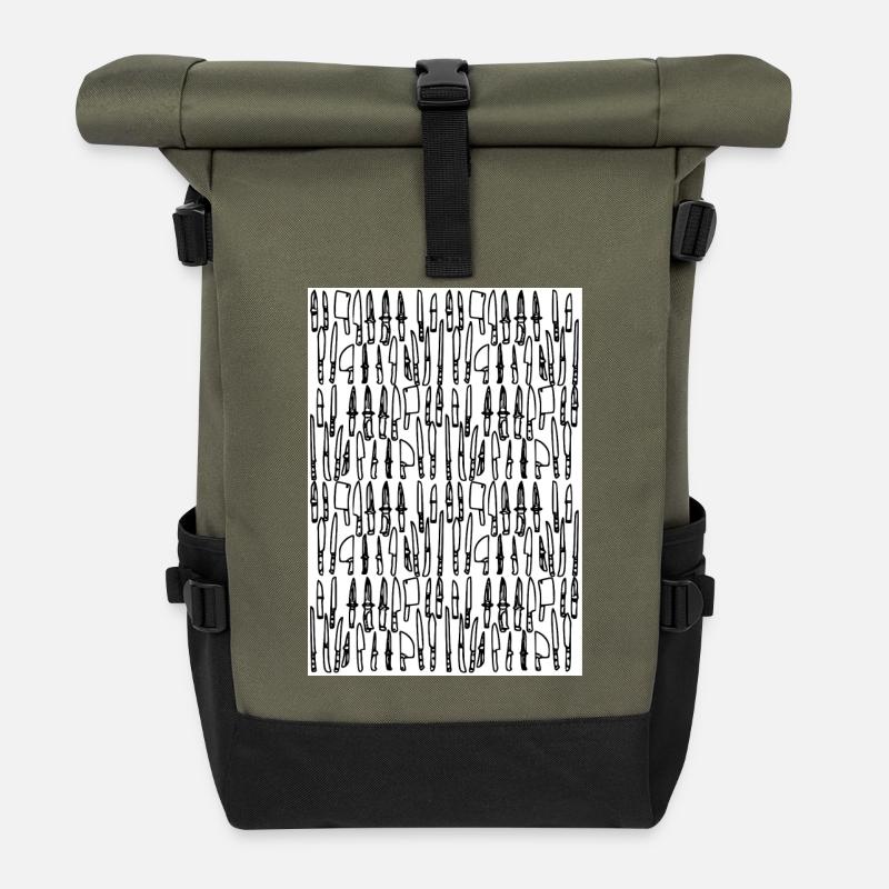 Messer - Rolltop Rucksack - Olive/Schwarz