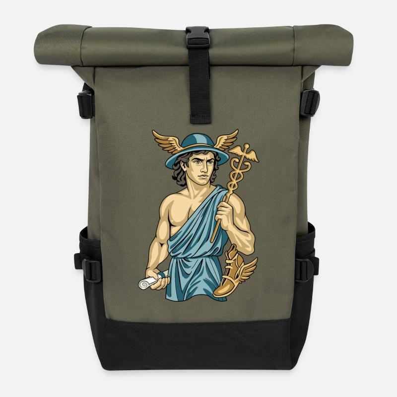 Hermès - Sac à dos roll top - olive/noir