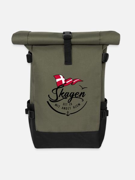 SKAGEN - Meine zweite Heimat - b - Rolltop Rucksack - Olive/Schwarz