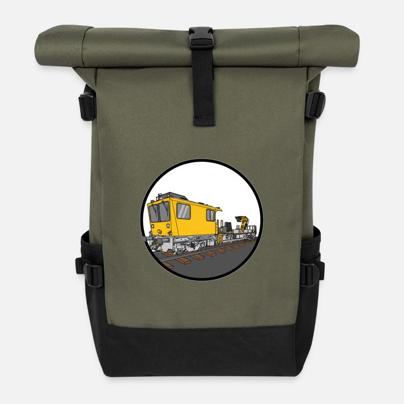 GAF Gleisarbeitsfahrzeug Gleisbauer - Rolltop Rucksack - Olive/Schwarz