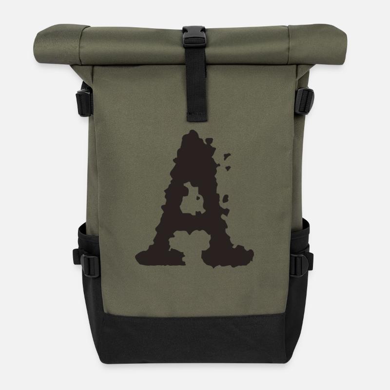 A - Rolltop Rucksack - Olive/Schwarz