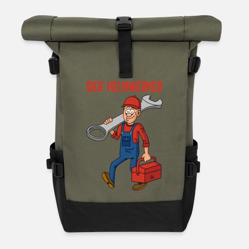 der Heimwerker - Rolltop Rucksack - Olive/Schwarz