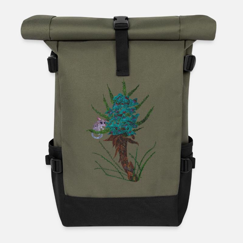 Beauté fragile - Sac à dos roll top - olive/noir