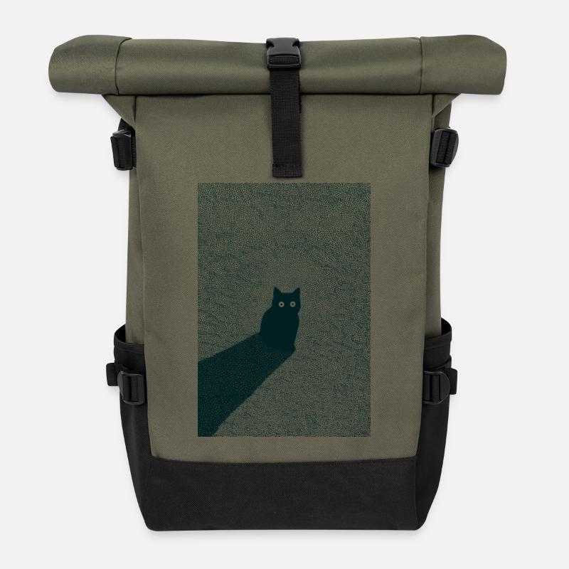 Kitty Dots - Rolltop Rucksack - Olive/Schwarz